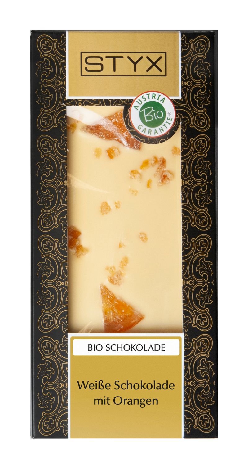 BIO Weisse Schokolade mit Orange 100g