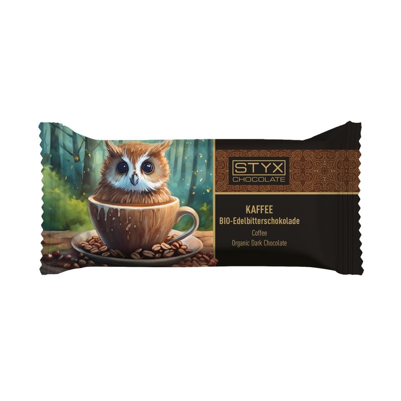 BIO-Edelbitterschokolade gefüllt mit 70% Kaffee-Ganache 70g