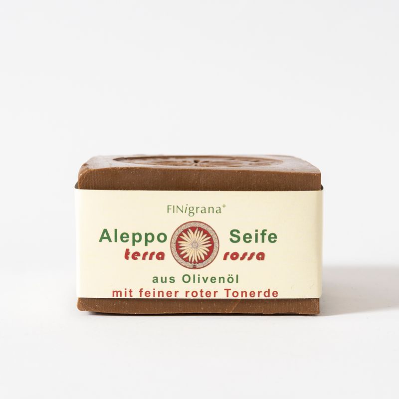 FINigrana Aleppo Peelingseife,  Olive mit 30% Terra Rossa - rote Tonerde,  200g