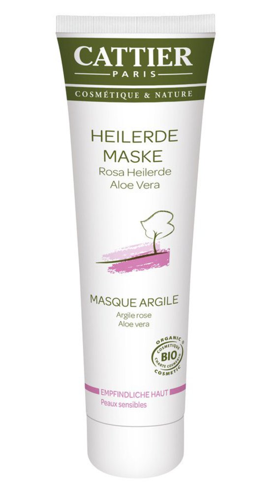 Cattier Rosa Heilerde Maske für empfindliche Haut