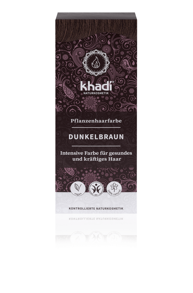 khadi Pflanzenhaarfarbe Dunkelbraun