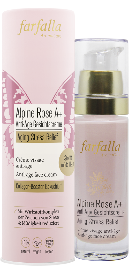 Alpine Rose A+ Anti-Age Gesichtscreme, Aging Stress Relief, 30ml