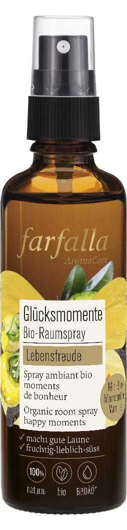 Lebensfreude, Vanille-Mandarine, Glücksmomente Bio-Raumspray, 75ml