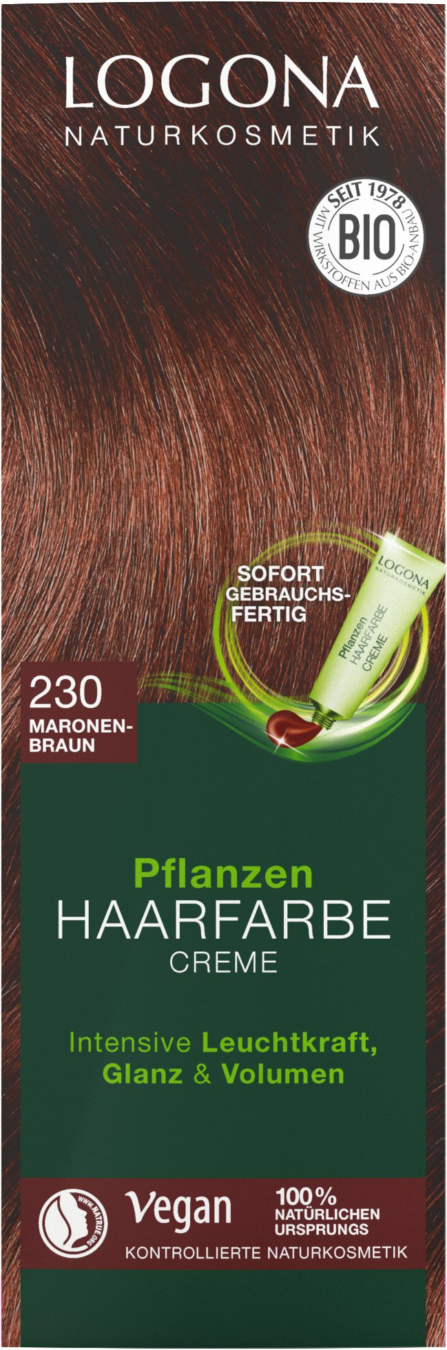 Pflanzen Haarfarbe Creme 230 maronenbraun