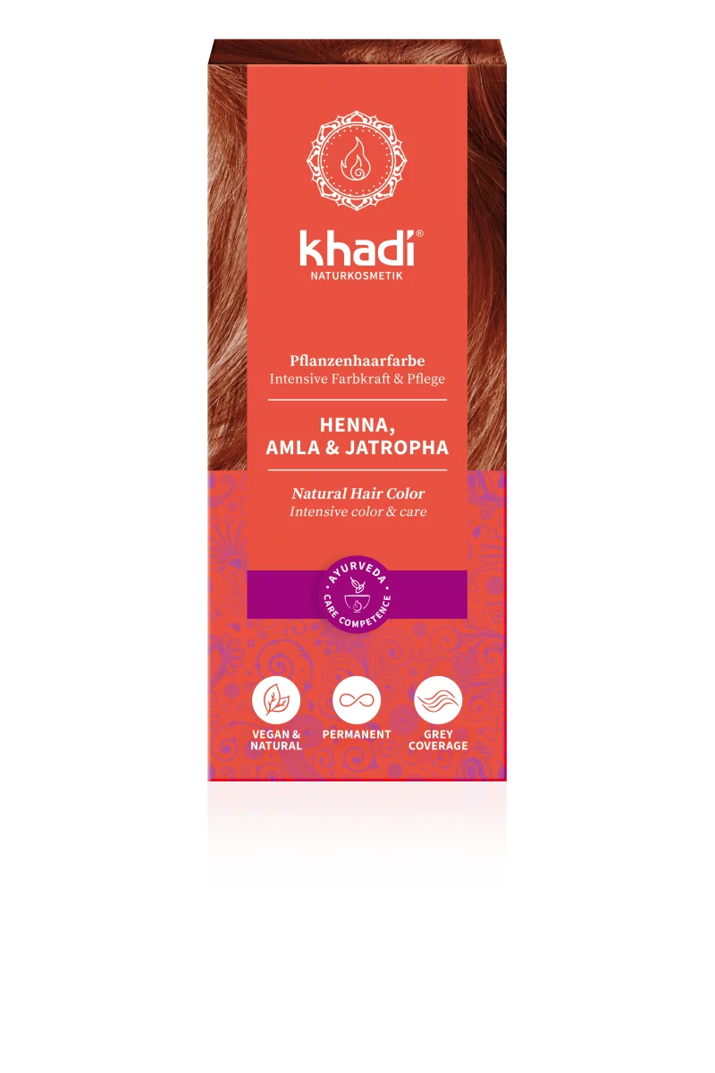 khadi Pflanzenhaarfarbe Henna, Amla & Jatropha